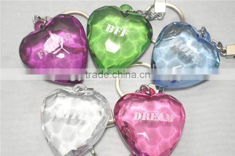 Valentine gifts Acrylic heart key rings key chain