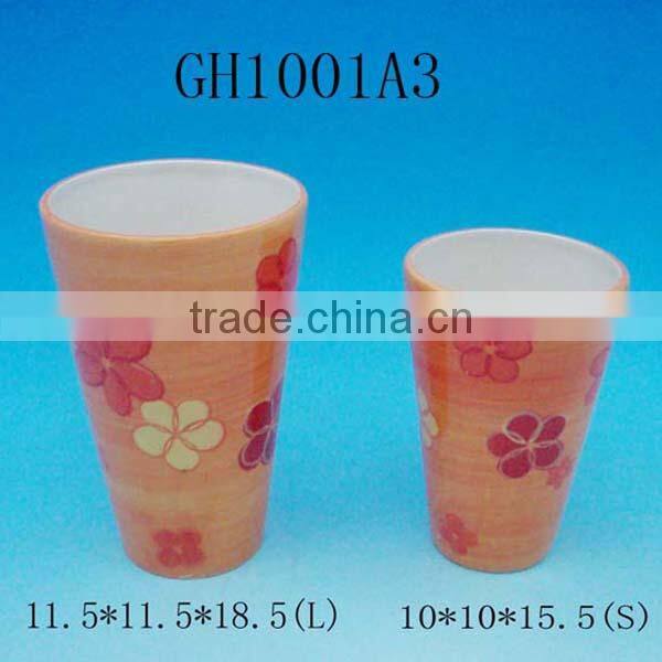 Customized dolomite ceramic flower pot