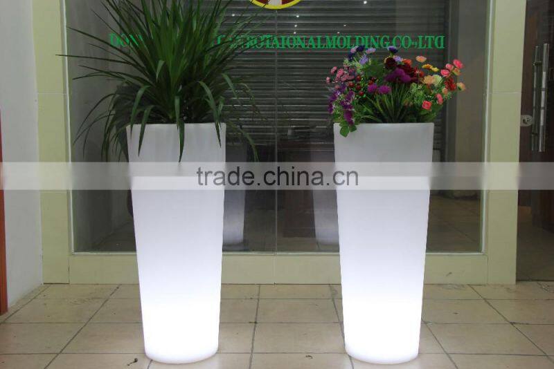 high quality LED plastic flower pot, garden led ice bucket