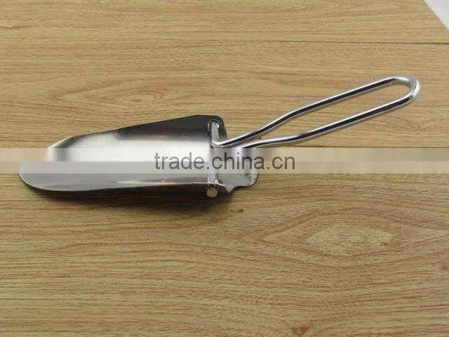 protable camping survival folding stainless steel mini shovel for garden and camping