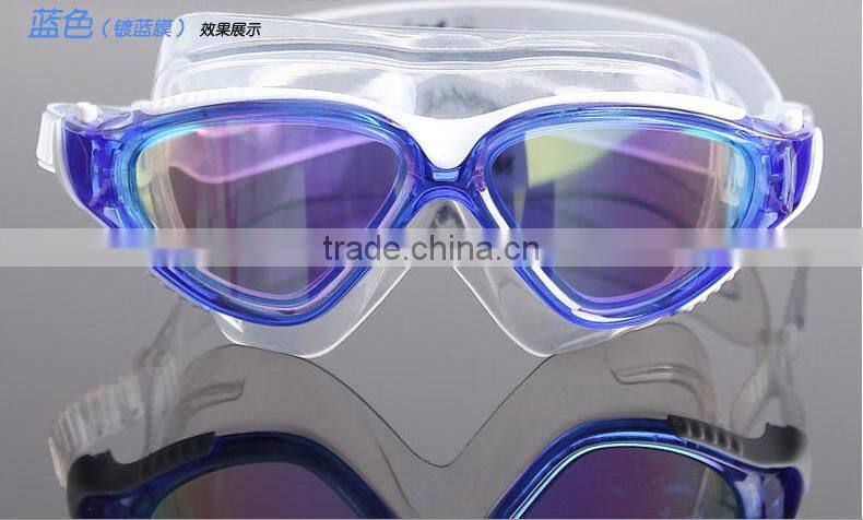 Swim Goggle Mask with Anti-Fog and UV Protection Mirrored lenses for Adult Man and Woman