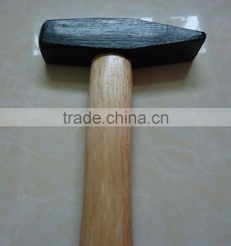 Cast Iron material German Type Machinist Hammer with wooden handle