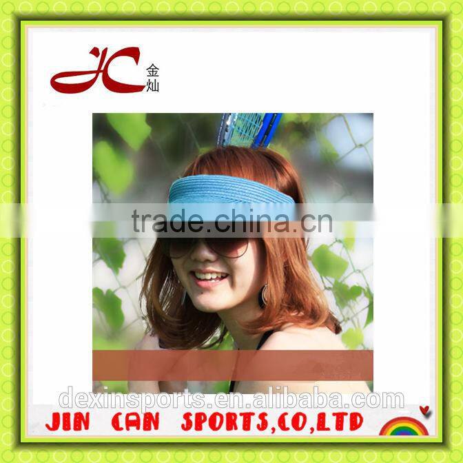 Promotional Leather Trimed Cheap neoprene Plastic Sun visor cap