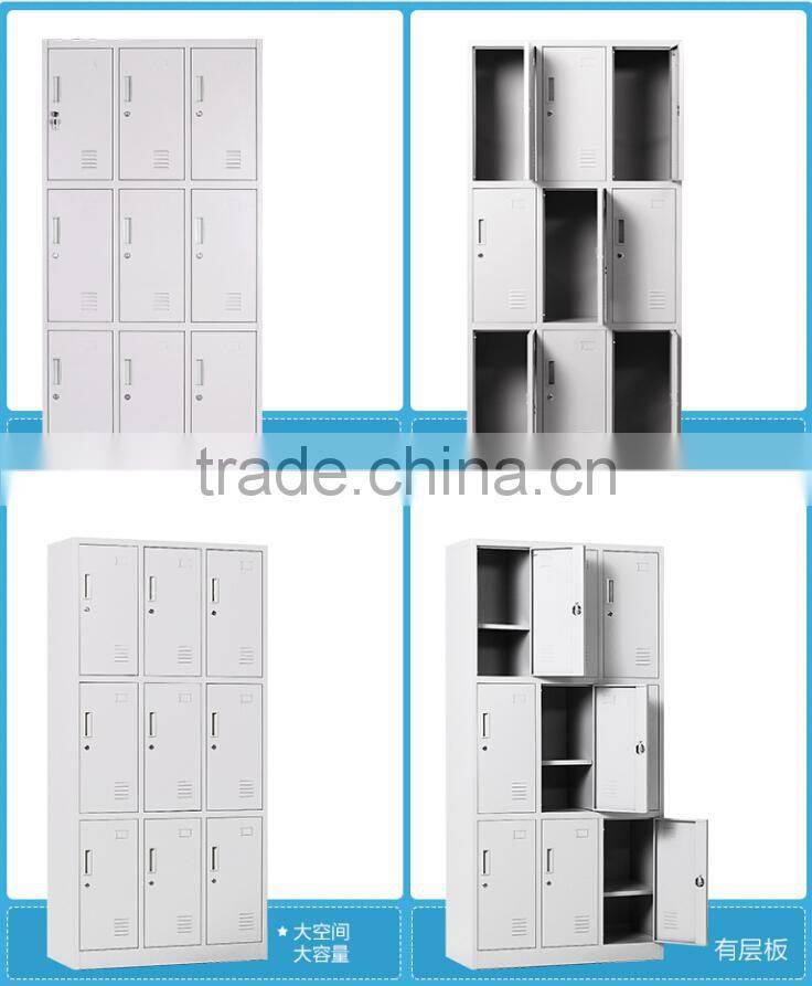 Metal Locker for Clothes/ Nine Doors Storage Cabinet Locker