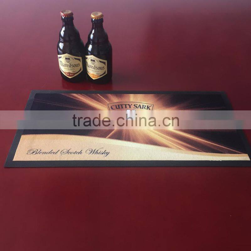 customized bar runner non-woven rubber bar mat