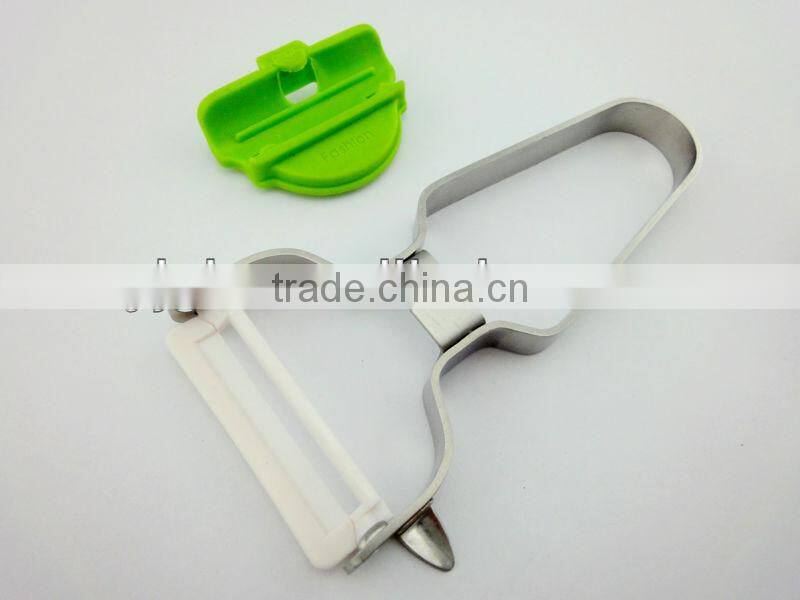P040 Sampa new designed stainless steel handle ceramic magic peeler