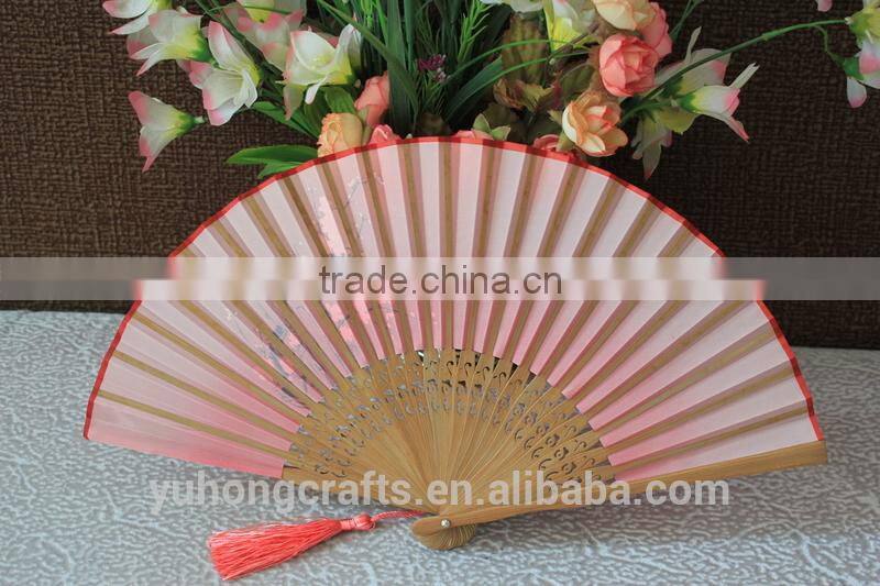 High quality bamboo Japanese silk gift fan