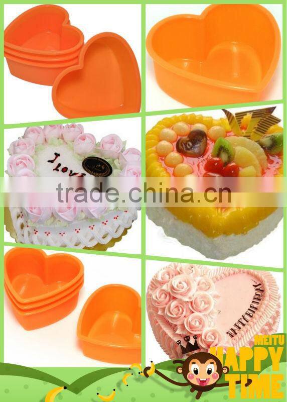 Christmas gift baking tools Silicone heart shape pan