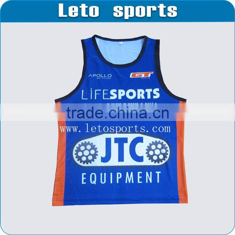 Wholesale men gym singlet custom running singlet design