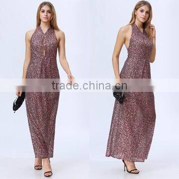 Embroidered Long Chiffon New Style Woman Maxi Dress