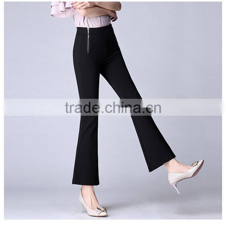 The new flared pants, women nine points, pants stretch, slim casual pants, women's trousers custom made