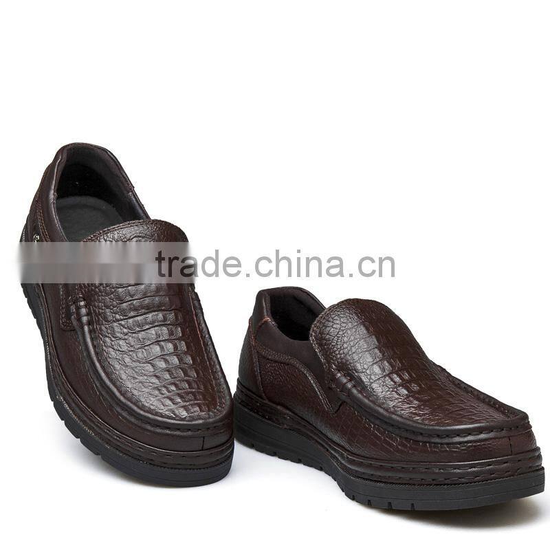 china brand formal Business men's shoes casual fashion sample for male, men casual shoes with top layer leather made in jinjiang