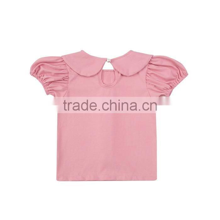 2017 Newest Cotton Baby Clothes Flutter Sleeve Top Suspender Shorts Girls Outfit