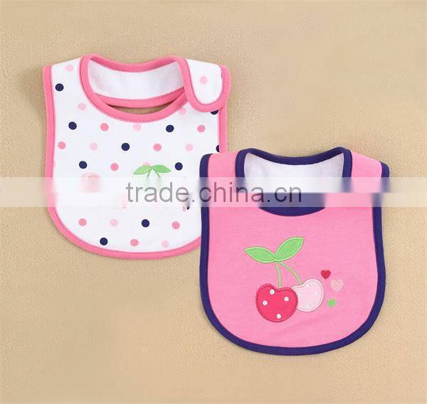 2015 Summer Design Embroidery Newborn Baby Waterproof Bibs Cotton Directly from Kids Clothes Supplier