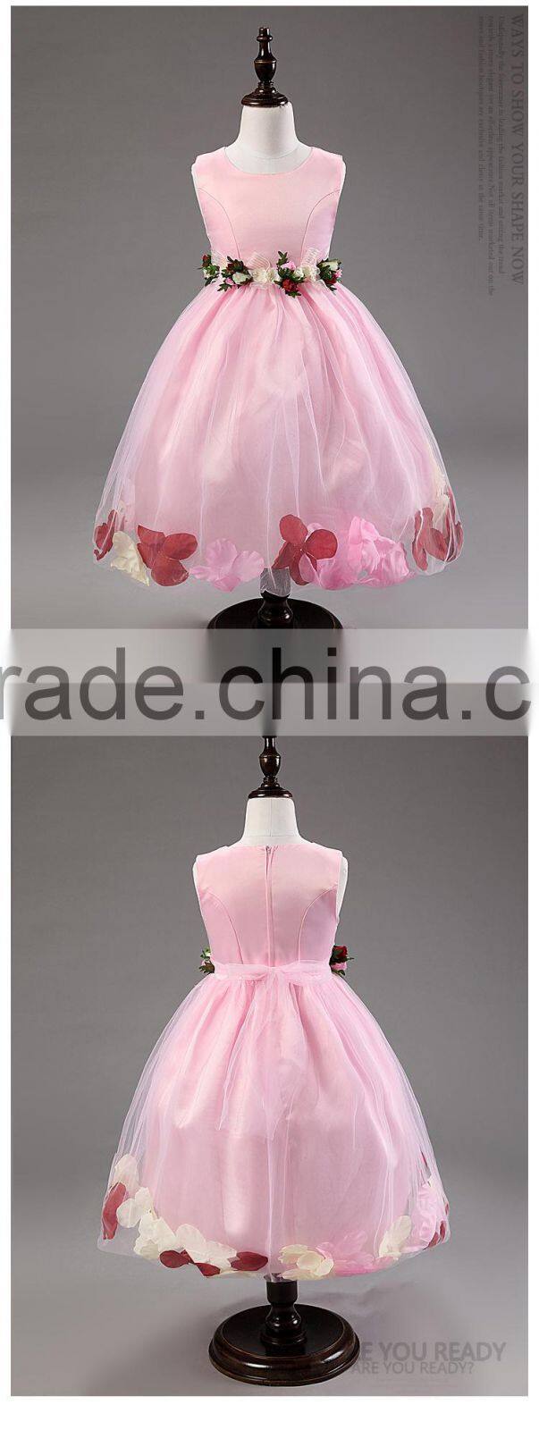 MGOO New Arrival 2015 Christams Outfits For Girl Party Dresses For Girls Purple Elegant Dress MGG005