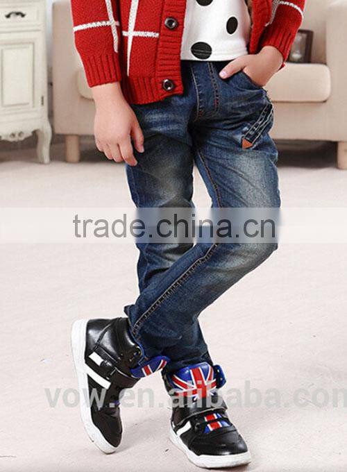 Latest designer kids demin jeans pants wholesale China children boys fashion jeans