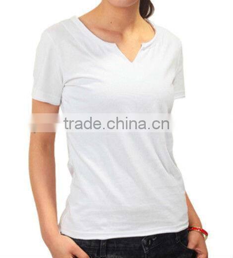 fashion white lady t-shirts with custom logo print