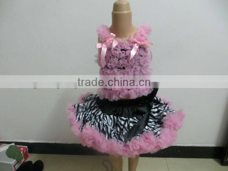 childrens clothing wholesale Cute Baby girls Tutu skirt suit with Bow Kids Fluffy Pettiskirt Sets