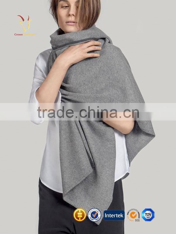 Women Knitted Winter Grey Cashmere Scarfs And Shawl