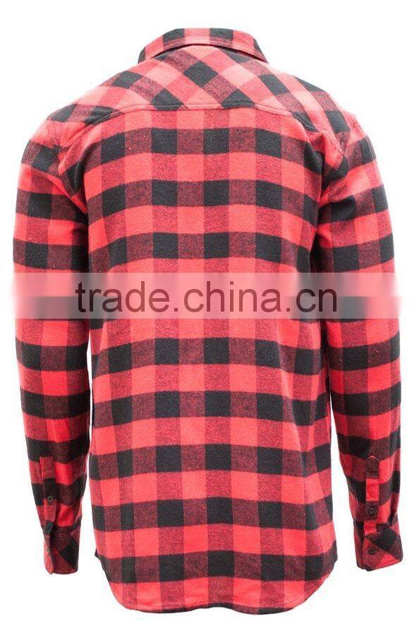 wholesale high quanlity mens 100% cotton plaid shirt, new design, Dongguan clothing