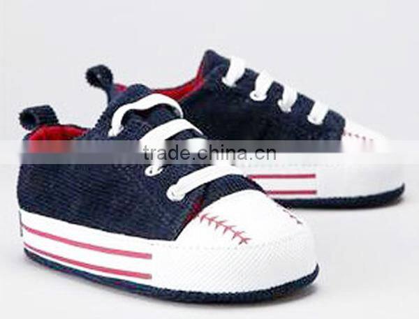 comfortable wholesales baby denim canvas shoes