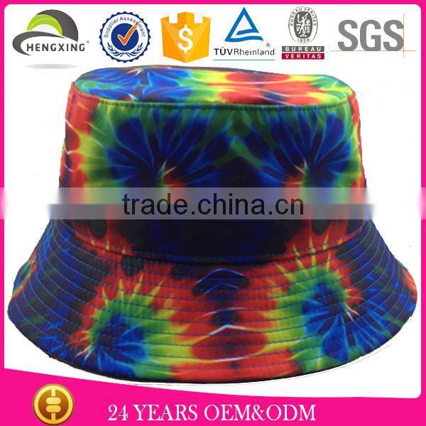 stocked custom print cloud bucket hat no logo/small logo on the bucket hat brim