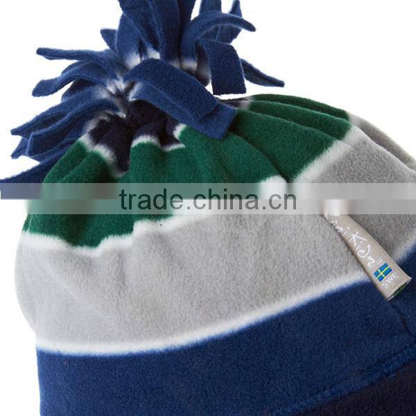 Winter warmth and comfort bobble on top baby fleece cap