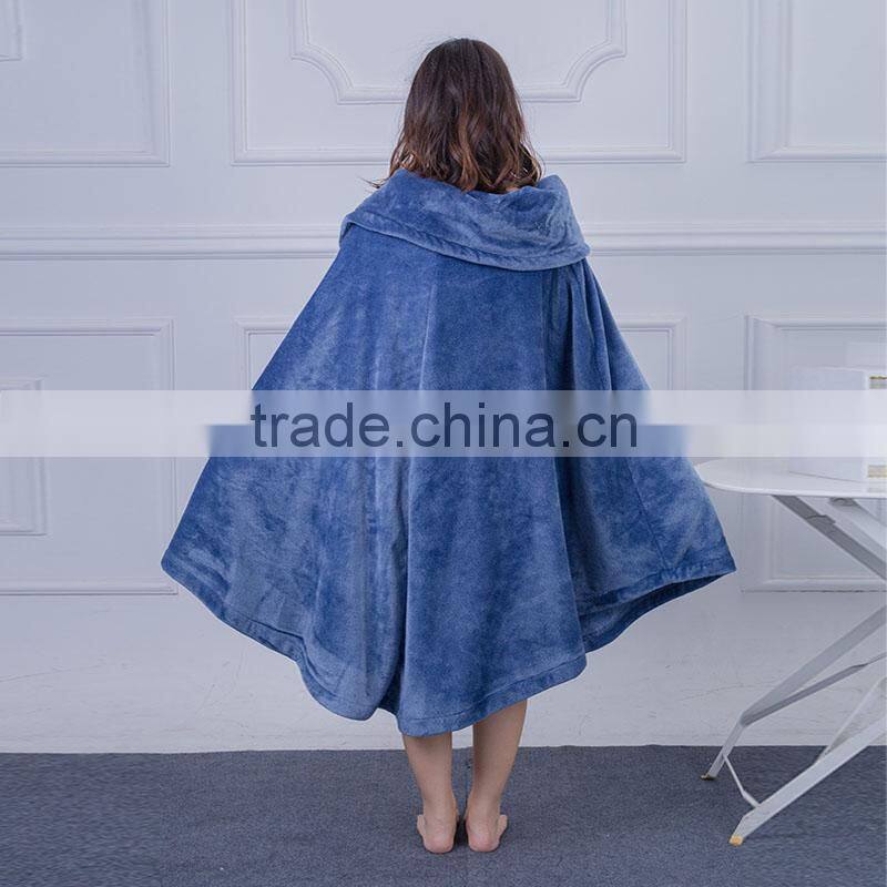 Wholesale women flannel poncho 2017 xxx sleepwear