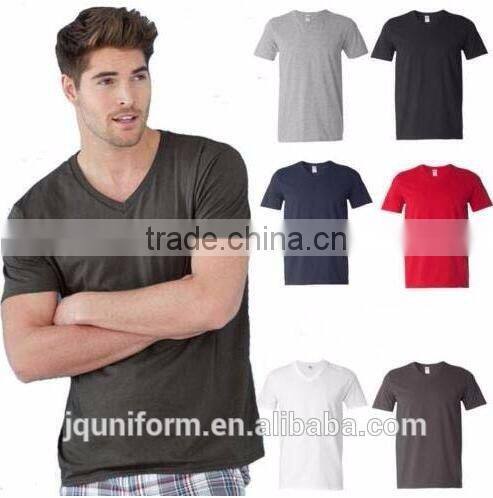2016 summer promotion plain dyed O-neck short sleeve 160g 100%cotton custom elongated t shirt