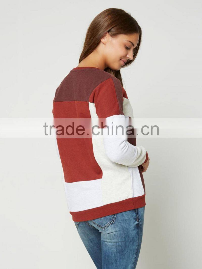 2016 Wensfashion Custom Women Leather Sleeve Sweatshirt and Long Sleeved Sweatshirt