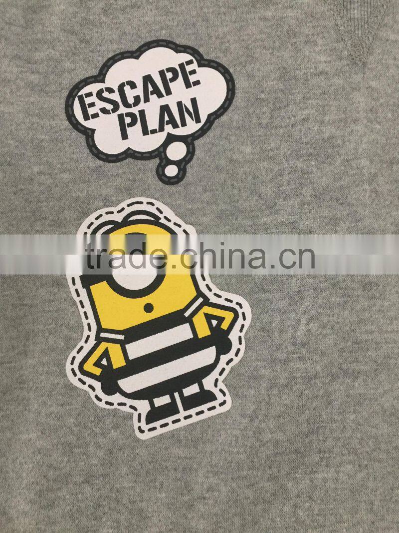 60%cotton40%polyester printing short sleeve sweatshirt