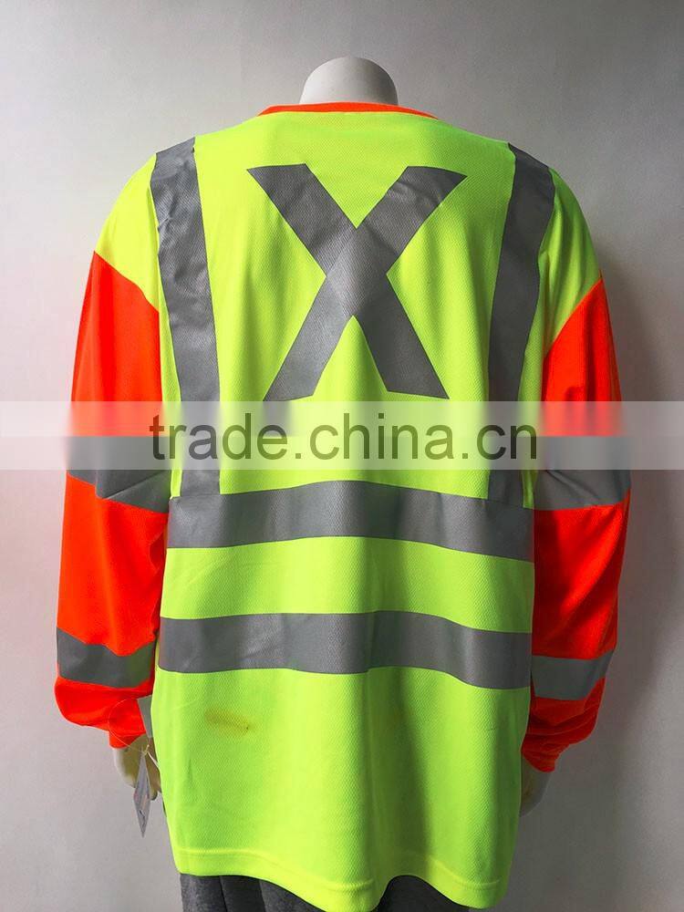 ANSI Class3 two-tone heat- applied high performance warning t-shirt