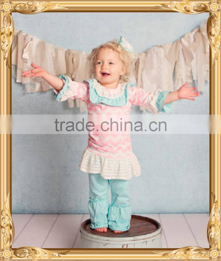 Toddler girls thanksgiving day tunic turkey outfits baby clothes wholesale price girls remake chevron ruffle boutique outfits