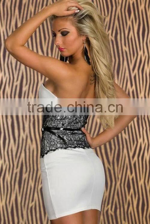 Sexy Women Bra Lace Dress Strapless Cocktail Club Dresses For Wholesale