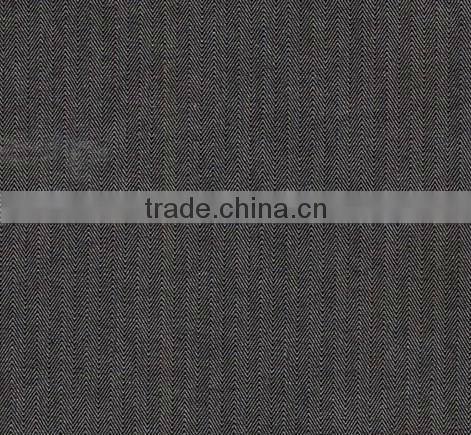 T/C FABRIC POLYESTER/COTTON 65/35%,GREIGE IN TWILL,HERRINGBONE WEAVE,B/WHITE,DYED CHINA MADE