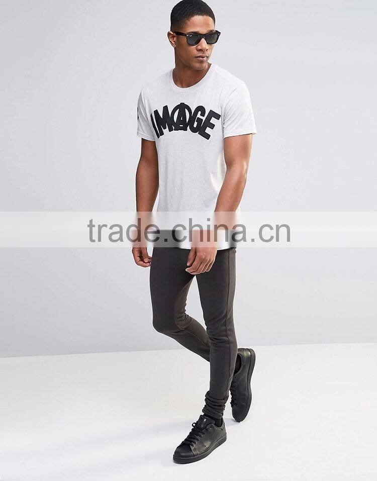 2017 Guangzhou Wholesaler Printed 180g 95% Cotton 5% Polyester Summer Short Sleeve T Shirt Stores