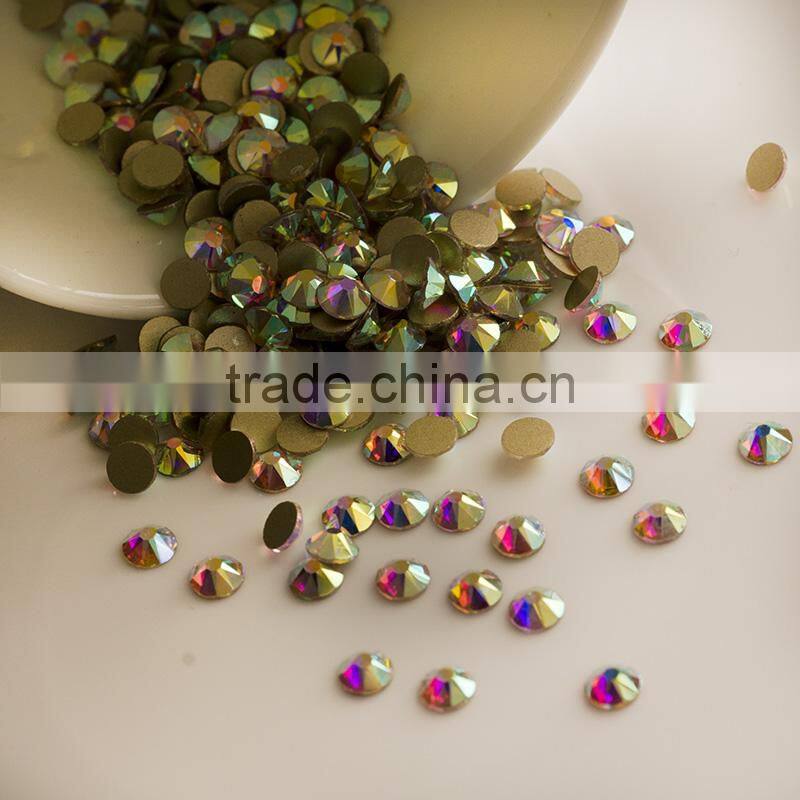 Bling bling 16 cuts rhinestones non hotfix flatback crystal AB for nails and clothing