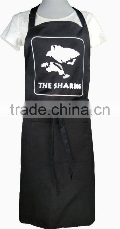 BBQ APRON BLACK PRINTED APRON KITCHEN APRON