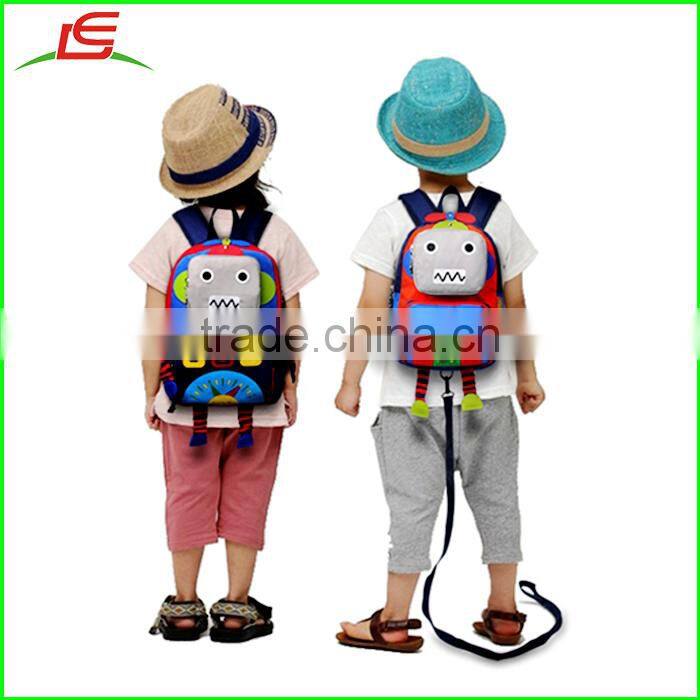 custom children school bag with plush robot