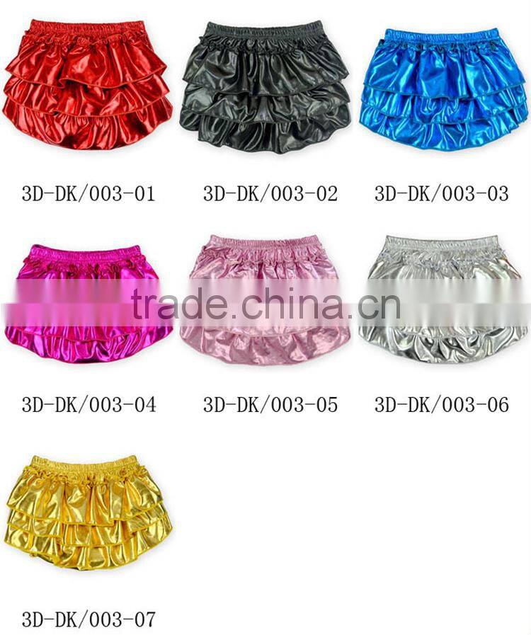 Festive metallic gold bloomers,bubble baby girl bloomers M5112004