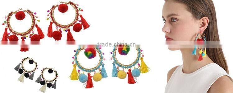 XP-TE-2131 Woman Design Earing 2017 Seed Bead Tassel Earring