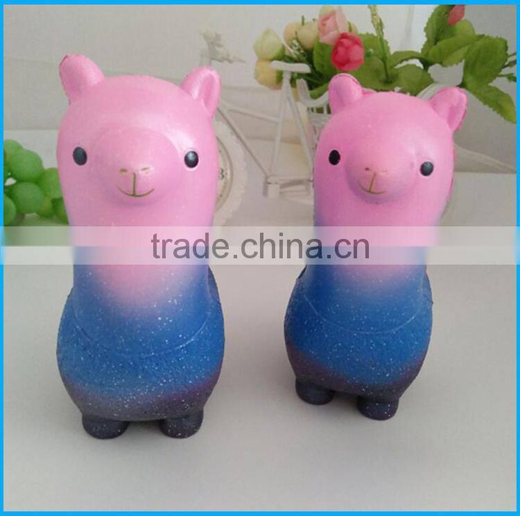 High quality super soft slow rising toys PU squishy alpaca for kids