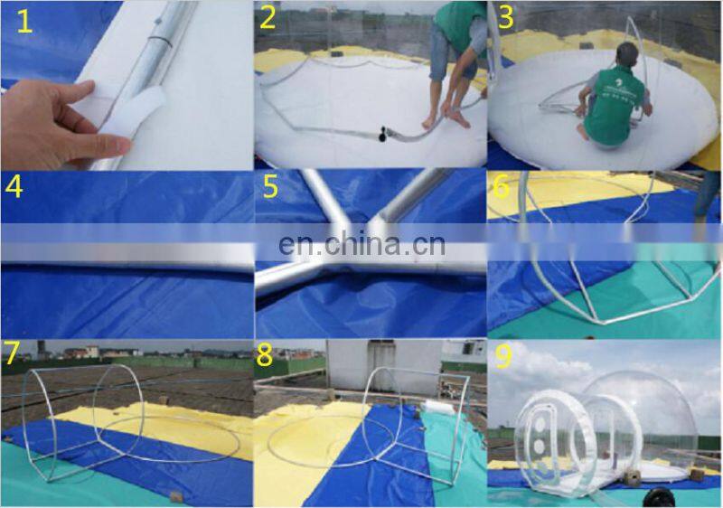Best Selling Inflatable clear bubble tent / Two room inflatable bubble lodge tent