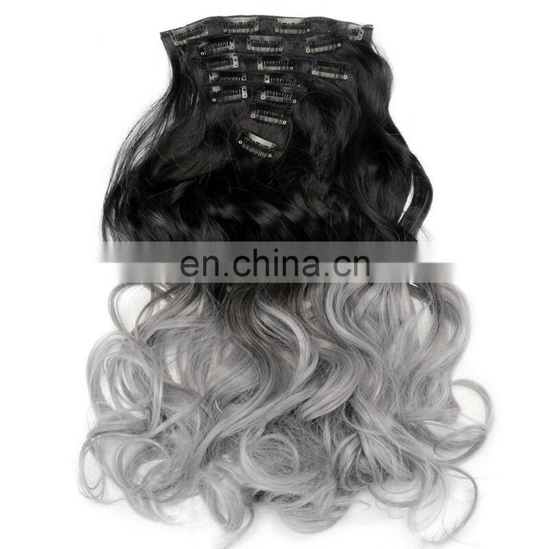 bundle weft Brazilian Remy Virgin human silver hair extensions