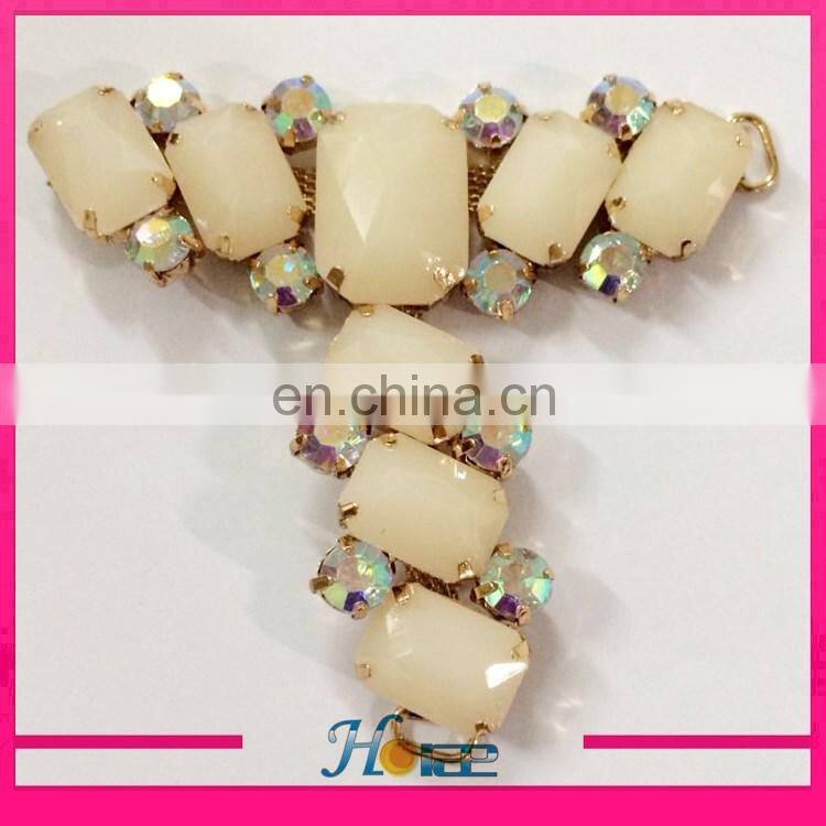 factory supply cheap rhinestone slipper accessories sandal decoration