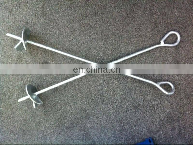 HDG forged mild steel No Wrench helix screw anchor rod