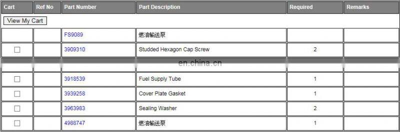 6CT heavy truck spare parts 4988747 4988748 fuel transfer pump