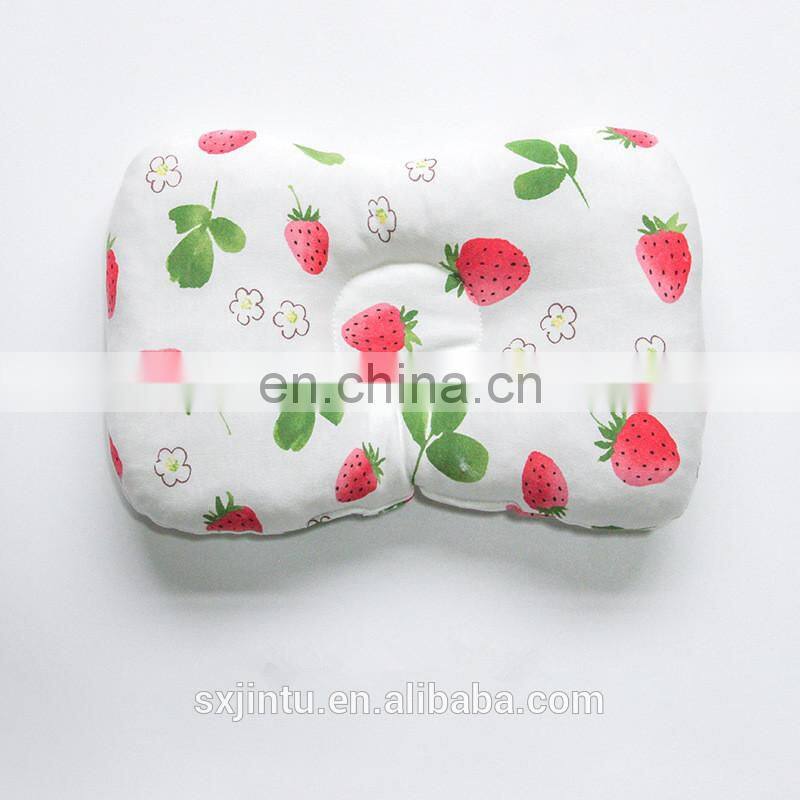 Baby Pillow for Newborn Breathable 3D Air Mesh Organic Cotton, Protection for Flat Head Syndrome Bambi Pink