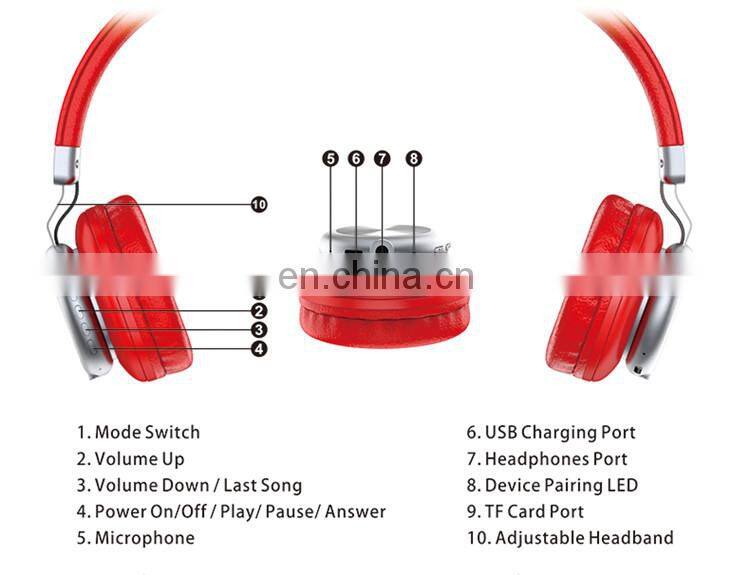 Promotion Multi-function Headphone OEM Sports Wireless Headset Foldable Wireless BT Earphone