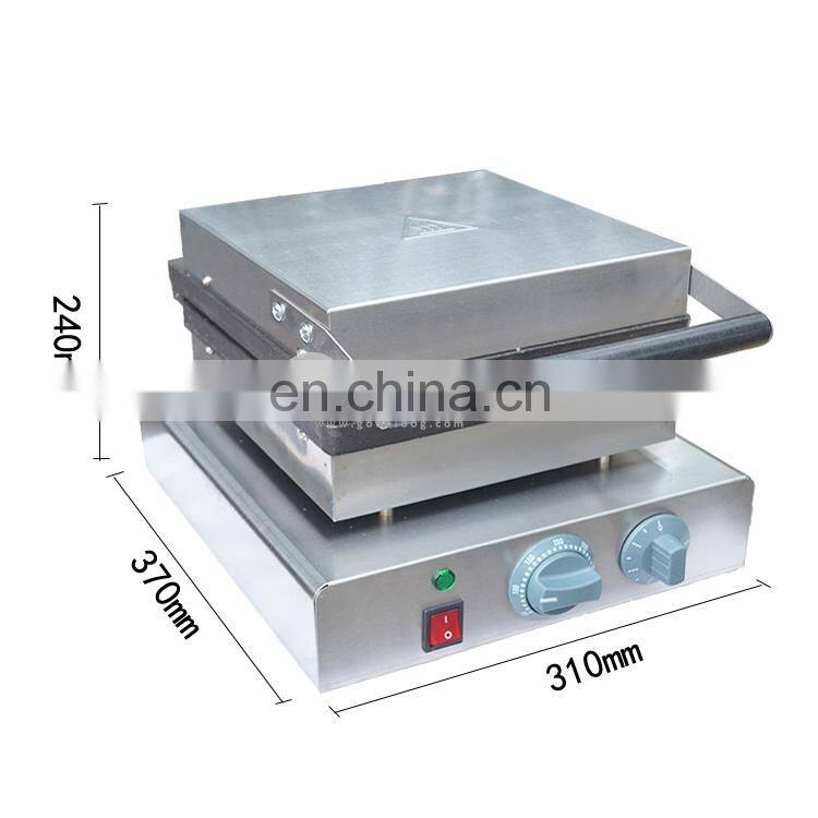 Hot Sale Square Custom Single Plate Commerical Electric Waffle Maker/Electric Waffle Making Machine Professional